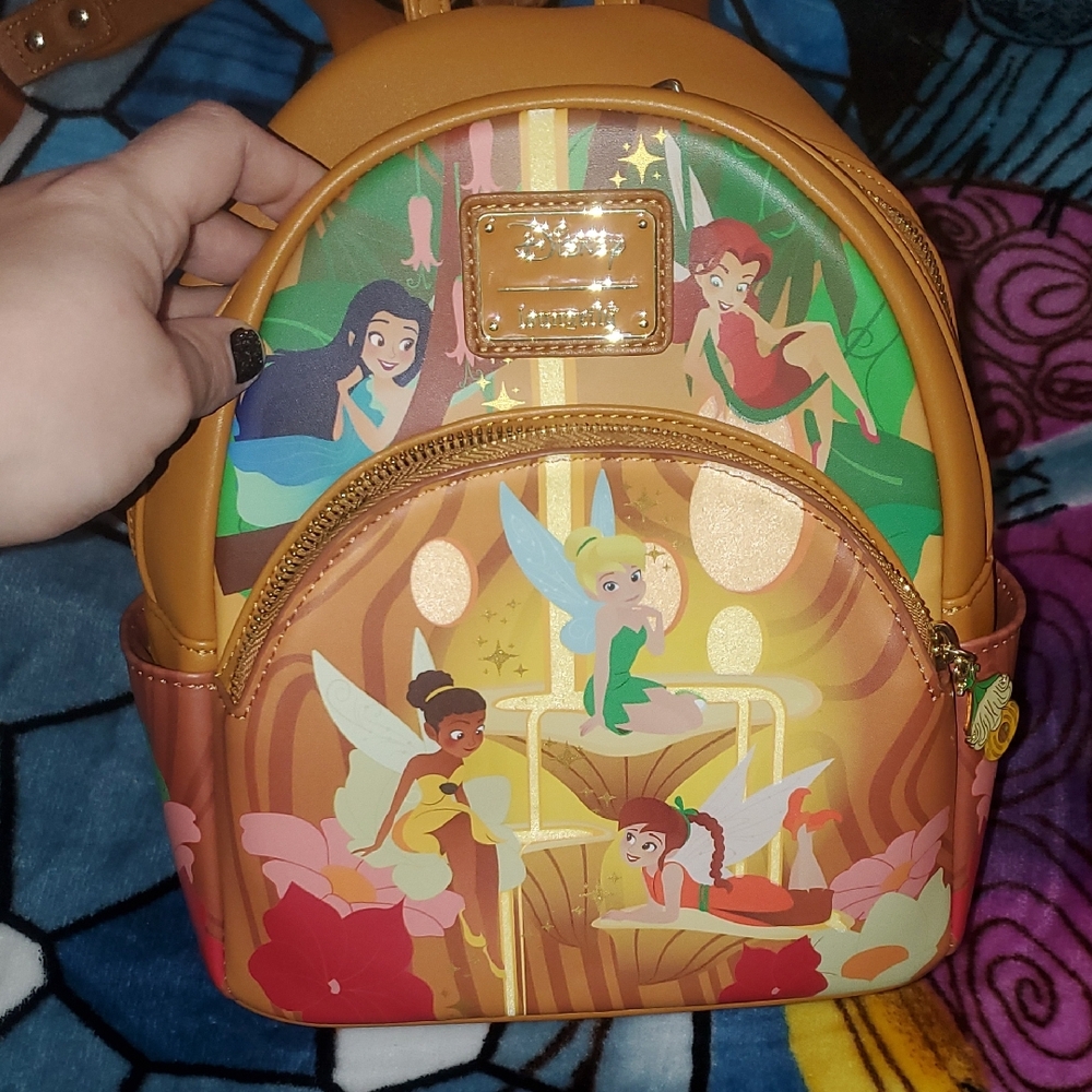 Disney Fairies Tan and Green Backpack